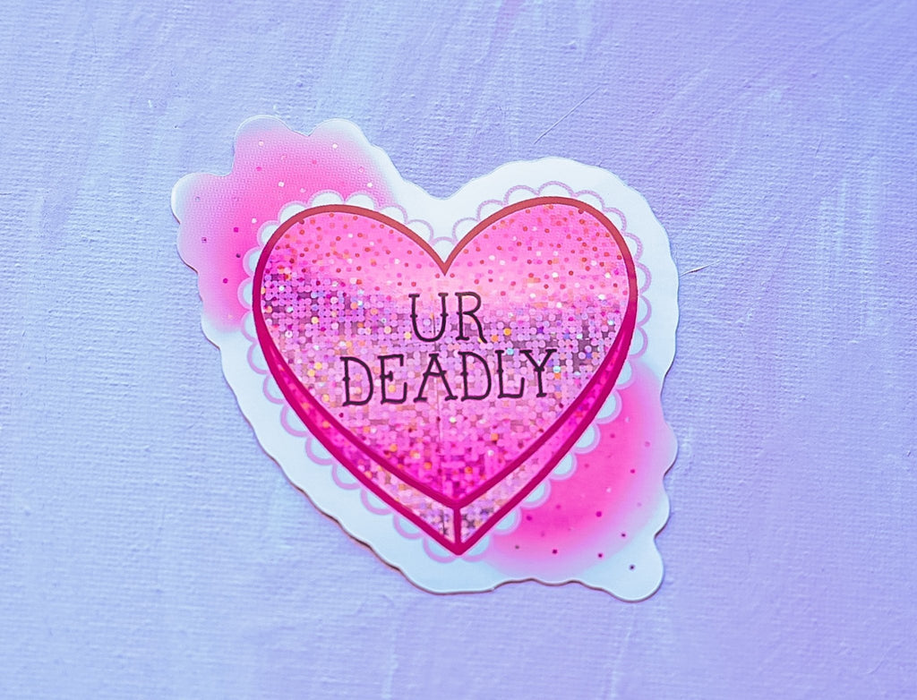UR DEADLY Glitter Sticker - Bizaanide'ewin