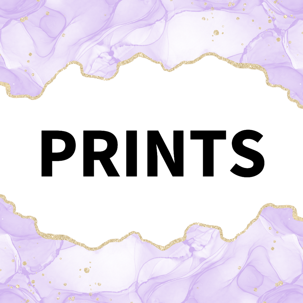 A vibrant symmetrical Ojibwe floral design with a purple-to-pink gradient background. Yellow stars fill empty spaces in between vines and foliage
