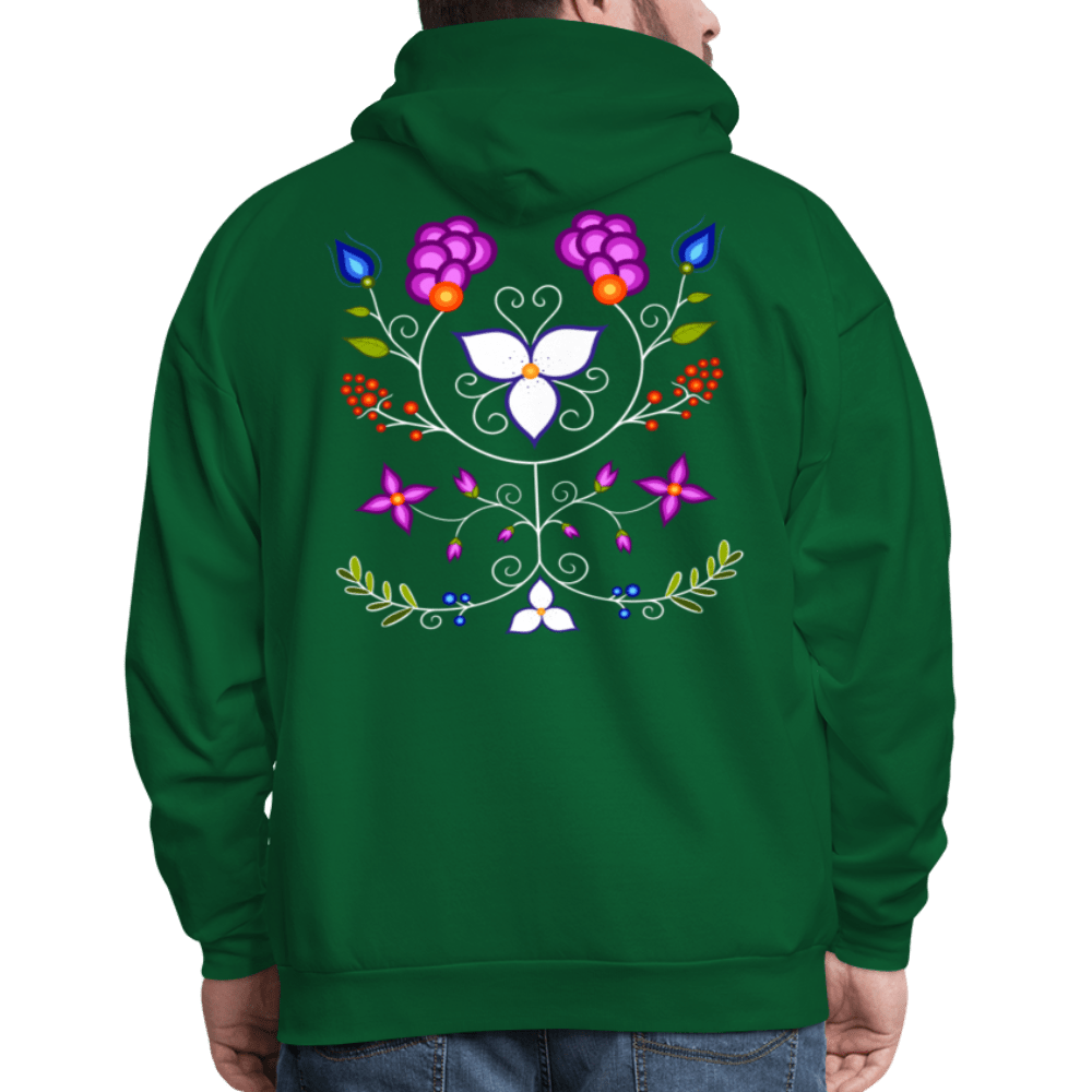 Ojibwe Floral Pullover Hoodie - Bizaanide'ewin