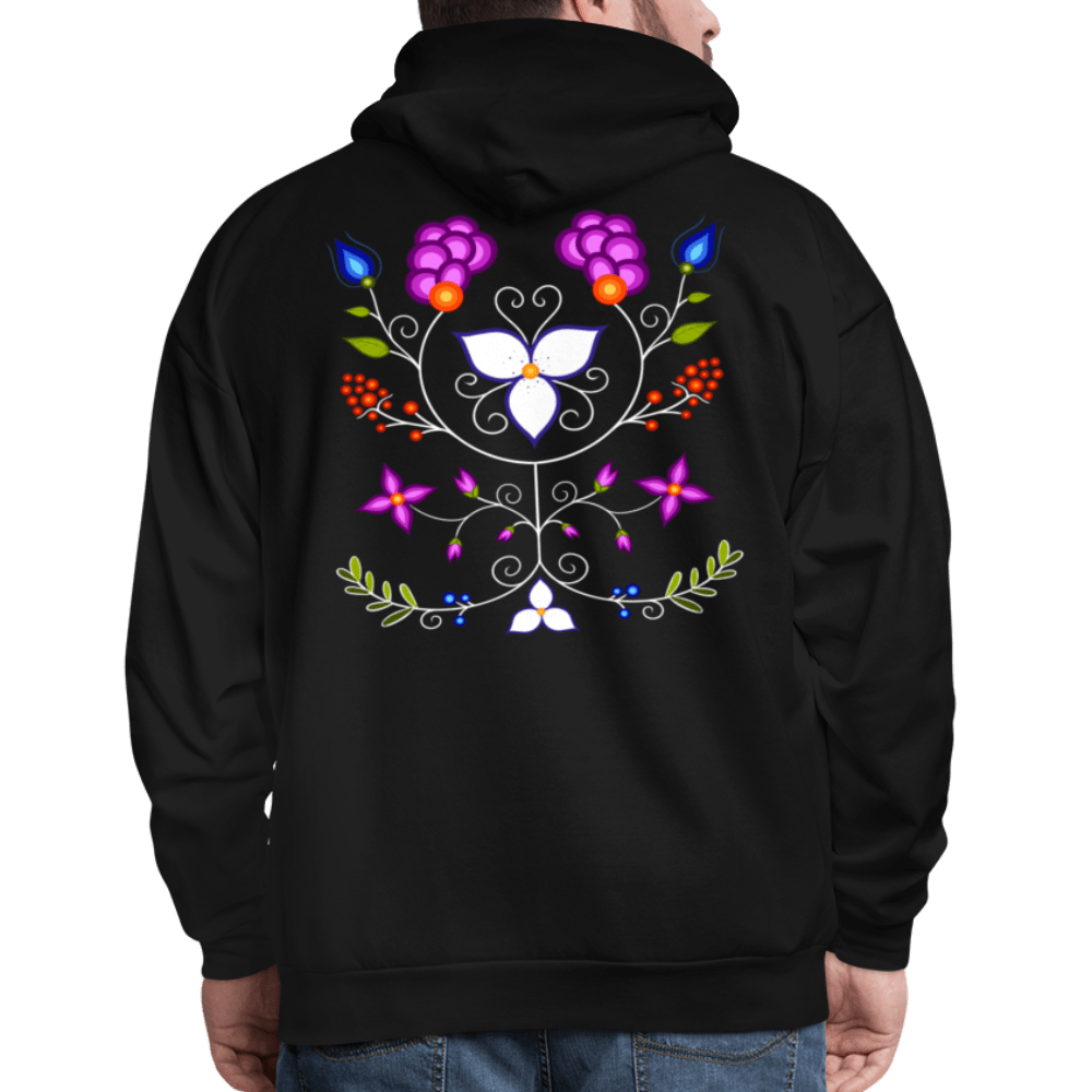 Ojibwe Floral Pullover Hoodie - Bizaanide'ewin