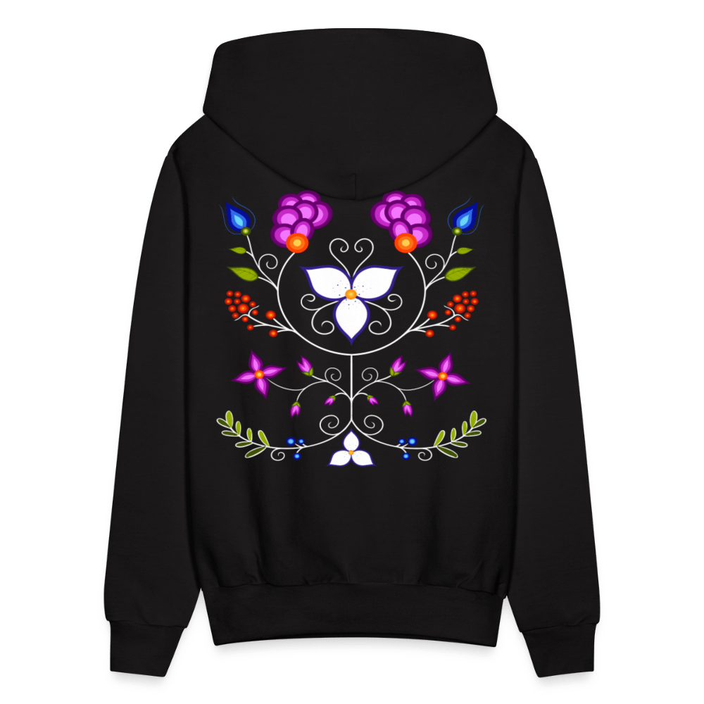 Ojibwe Floral Pullover Hoodie - Bizaanide'ewin