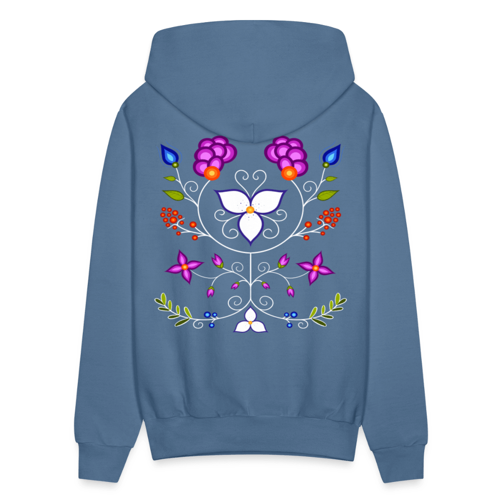 Ojibwe Floral Pullover Hoodie - Bizaanide'ewin