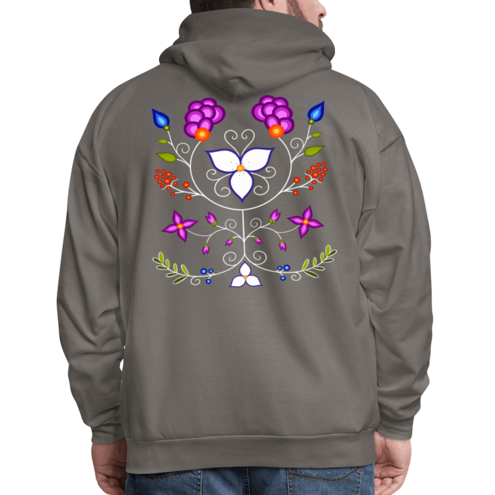Ojibwe Floral Pullover Hoodie - Bizaanide'ewin