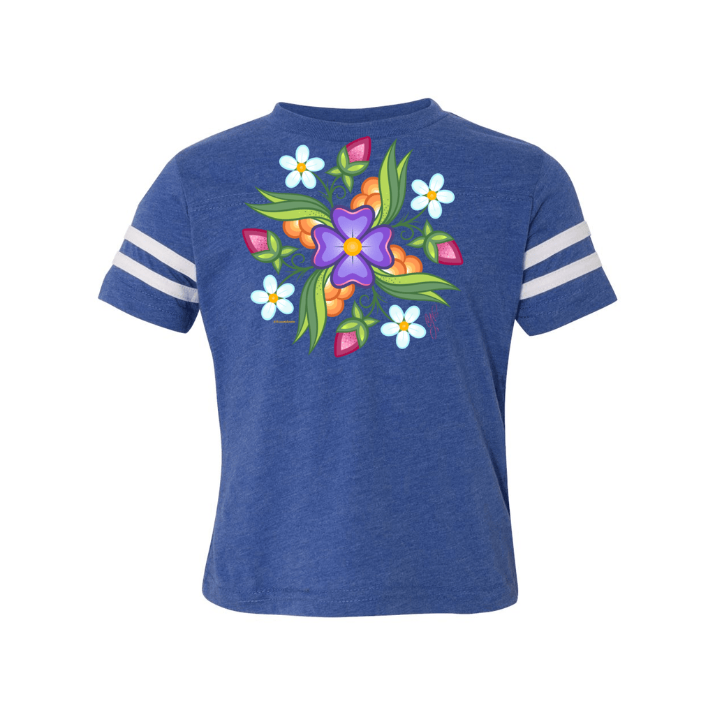 Ojibwe Floral Toddler Jersey Tee - Bizaanide'ewin