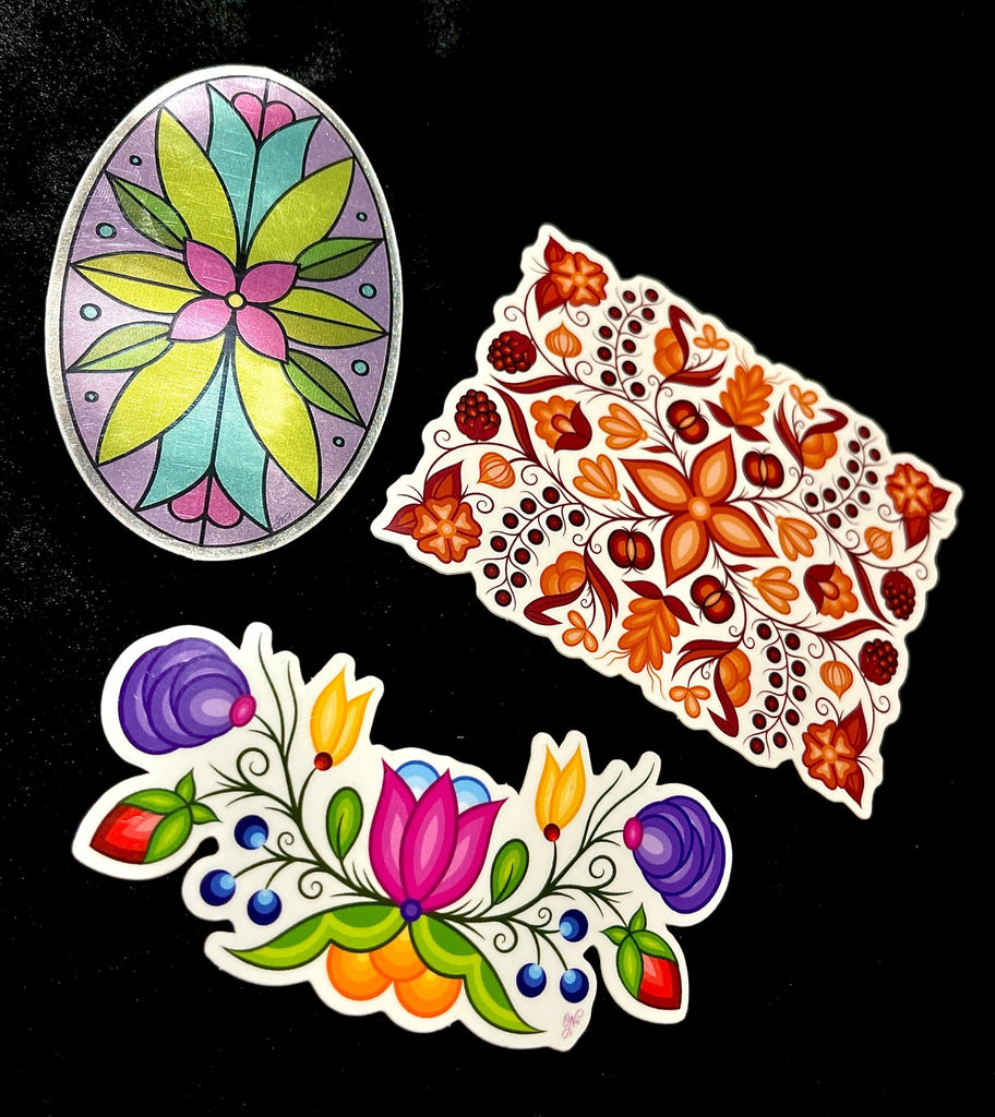 Pink Tulip Ojibwe Floral Sticker - Bizaanide'ewin
