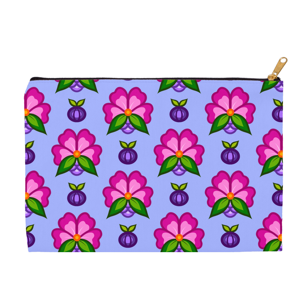 Accessory Pouch - Lavender Ojibwe Floral Print - Bizaanide'ewin