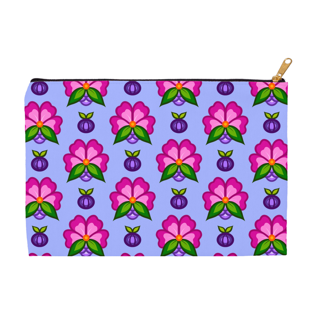 Accessory Pouch - Lavender Ojibwe Floral Print - Bizaanide'ewin