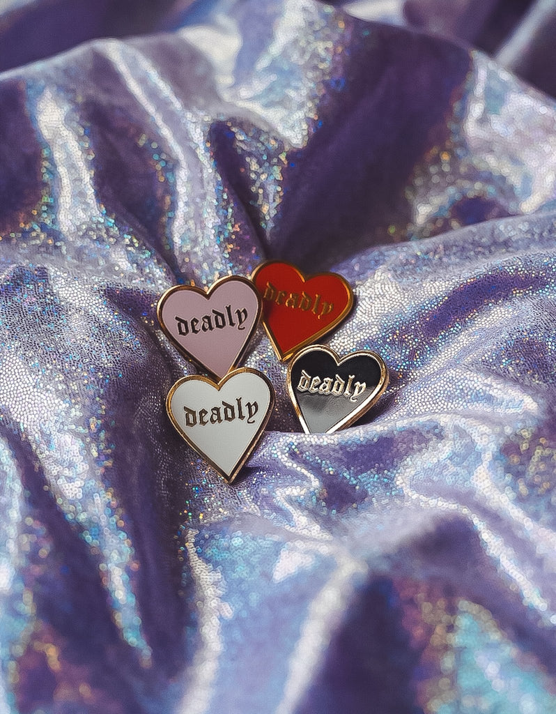 Enamel Pin- Deadly (Black) - Bizaanide'ewin