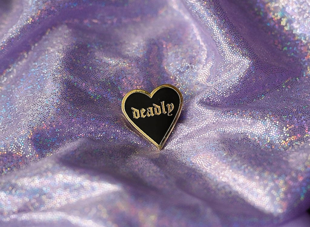 Enamel Pin- Deadly (Black) - Bizaanide'ewin