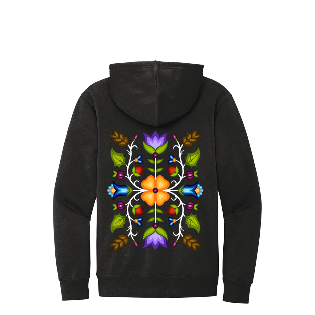 (New Colors) Ojibwe Floral Hoodie - Bizaanide'ewin