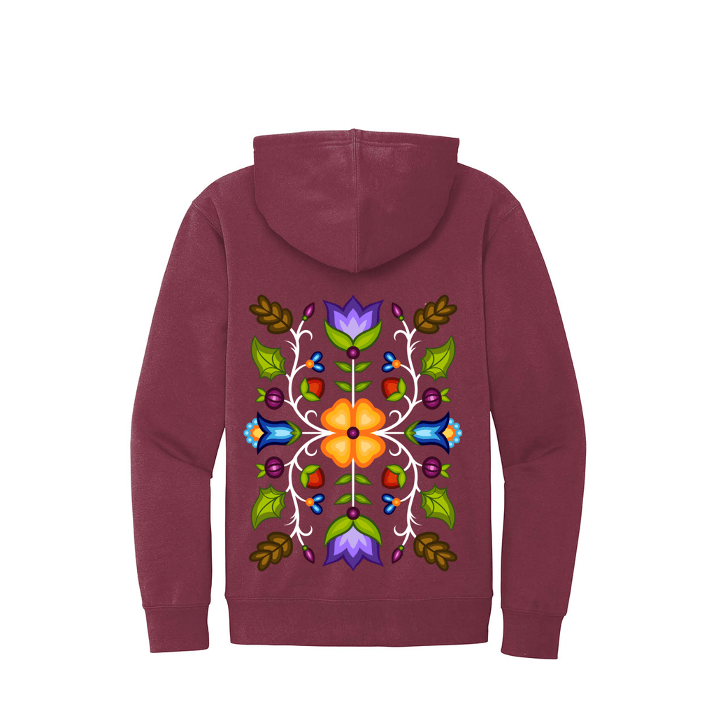 (New Colors) Ojibwe Floral Hoodie - Bizaanide'ewin