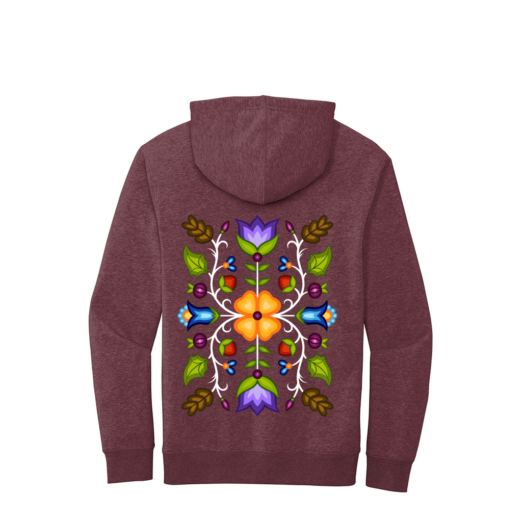 (New Colors) Ojibwe Floral Hoodie - Bizaanide'ewin