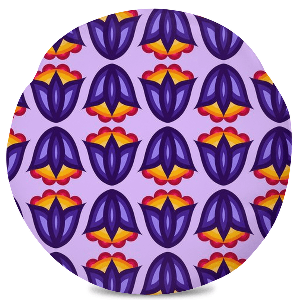 Purple Floral Pattern Duffle Bag - Bizaanide'ewin Beadwork & Supplies