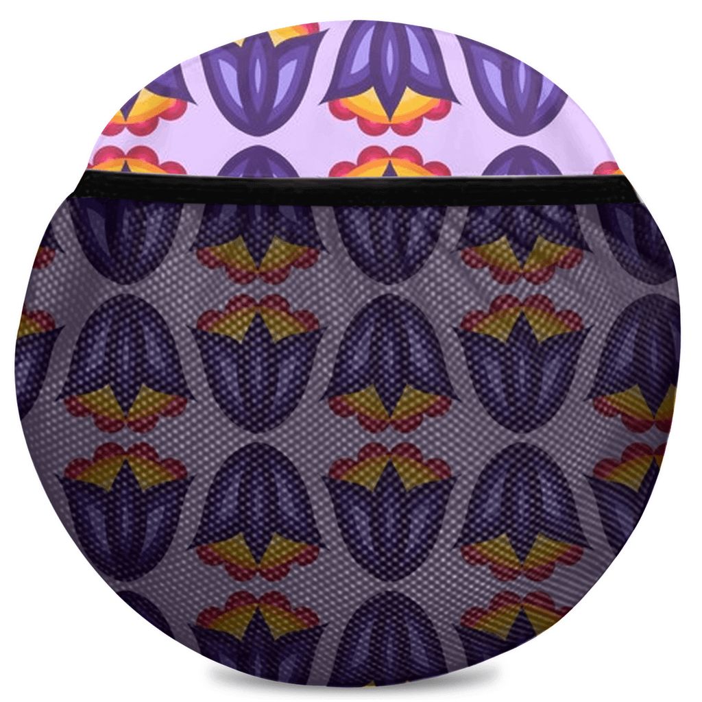 Purple Floral Pattern Duffle Bag - Bizaanide'ewin Beadwork & Supplies