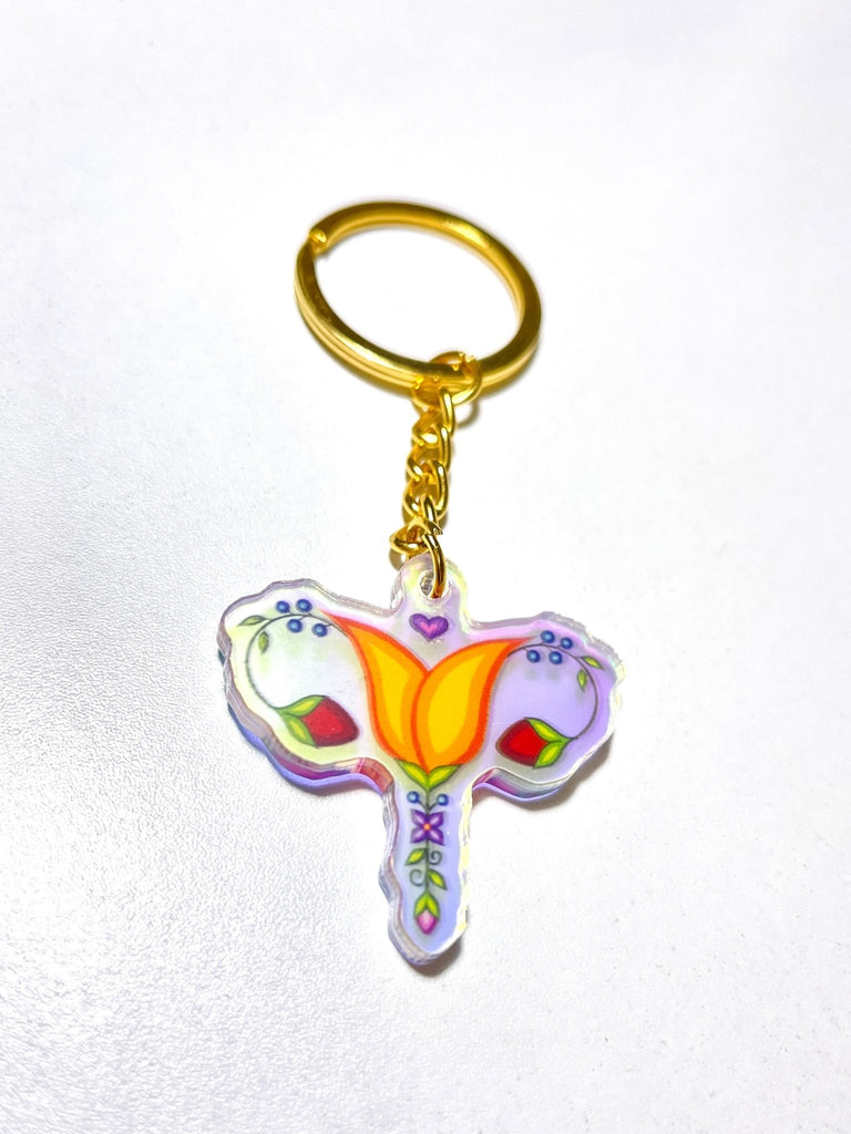 Reproductive Rights Keychain - Bizaanide'ewin Beadwork & Supplies