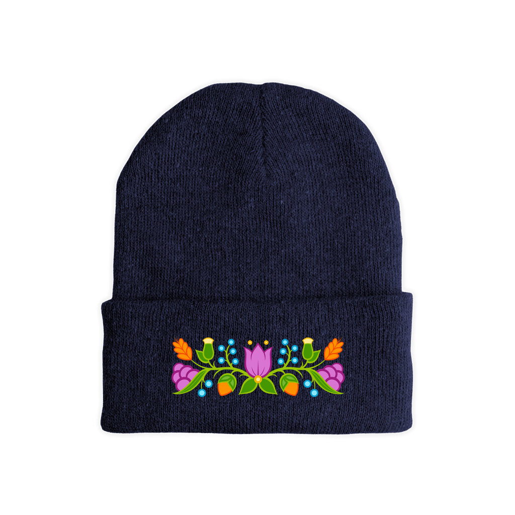 Summertime Ojibwe Floral Beanie