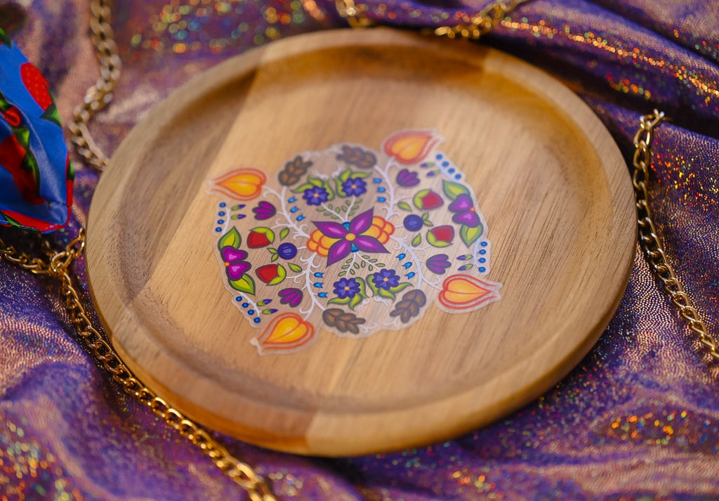 Transparent Ojibwe Floral Sticker - Bizaanide'ewin