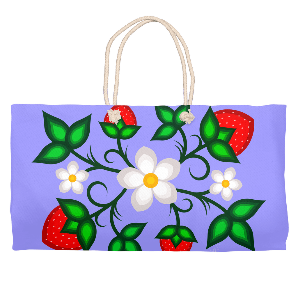 Weekender Tote - Ode'imin Ojibwe Floral - Bizaanide'ewin